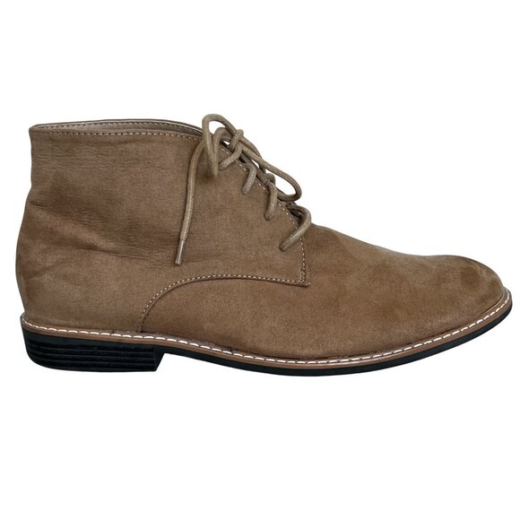 Old Navy Mens 11 Suede Chukka Boots Tan Y2K Ankle Lace Up Comfort Shoe Timeless - Picture 8 of 11